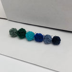 Green & Blue Woven 12mm Stud Topper (Choice of Color), 3 Pairs, Stud 123 - 128 - 