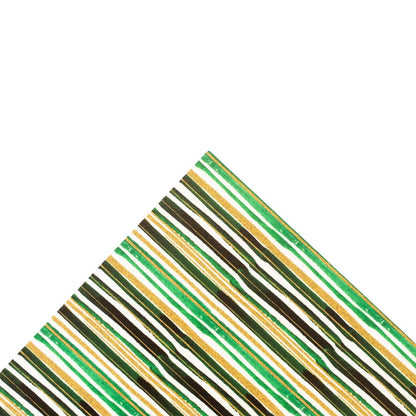 Green & Gold Brushstroke Stripes Pattern Acrylic Sheet - CMB Pattern Acrylic