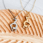 Gymnast Necklace (Silver or Gold), 1 Total, Metal Blank 150 - 