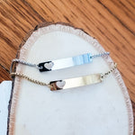 Heart Cutout Bar Bolo Bracelet (Silver or Gold), 1 Total, Metal Blank 50 - 