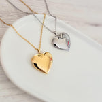 Heart Locket Necklace (Silver and Gold), 1 Total, Metal Blank 101 - 