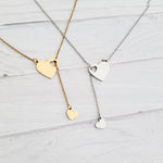 Heartfall Necklace (Silver or Gold), 1 Total, Metal Blank 154 - 