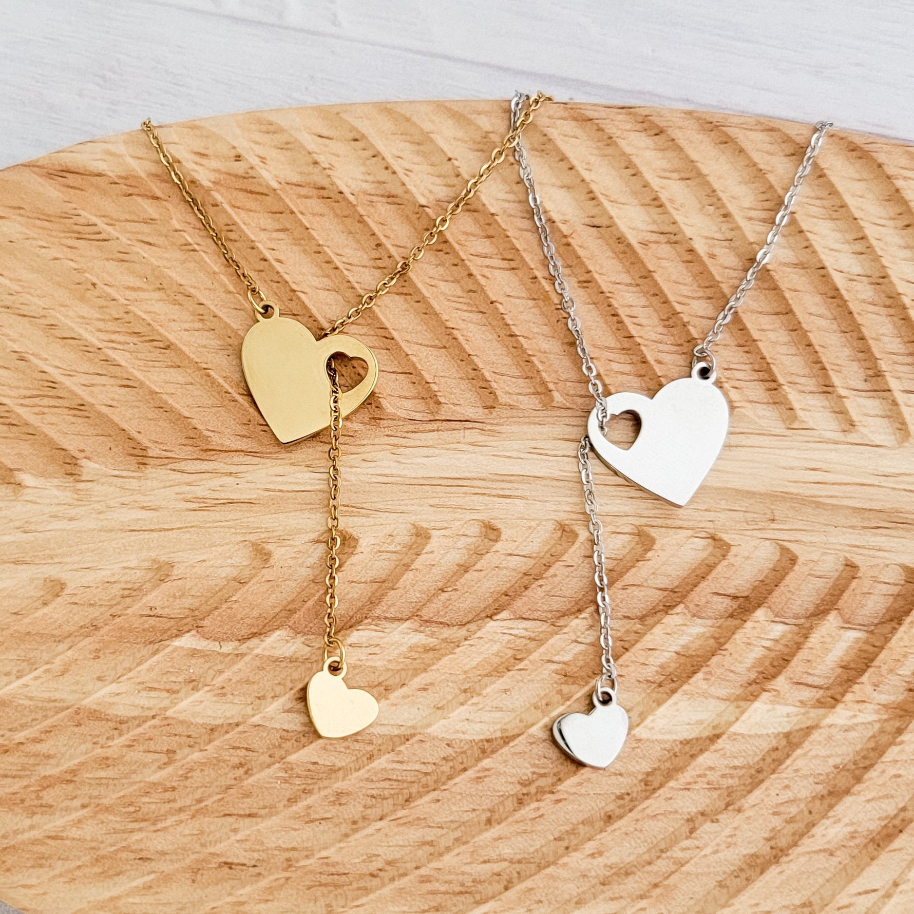 Heartfall Necklace (Silver or Gold), 1 Total, Metal Blank 154 - 