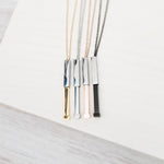 Hidden Message Bar Necklace (Gold/Silver, Silver/Silver, Rose Gold/Silver, or Black/Silver), 1 Total, Metal Blank 4 - 
