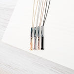 Hidden Message Bar Necklace (Gold/Silver, Silver/Silver, Rose Gold/Silver, or Black/Silver), 1 Total, Metal Blank 4 - 