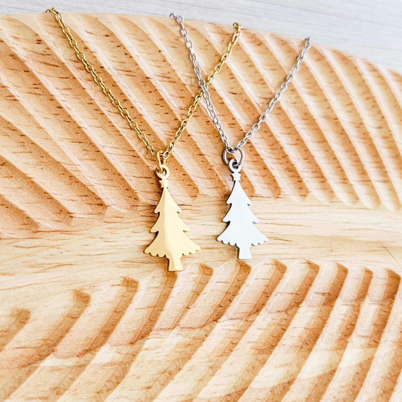 Holiday Tree Necklace (Silver or Gold), 1 Total, Metal Blank 183 - 