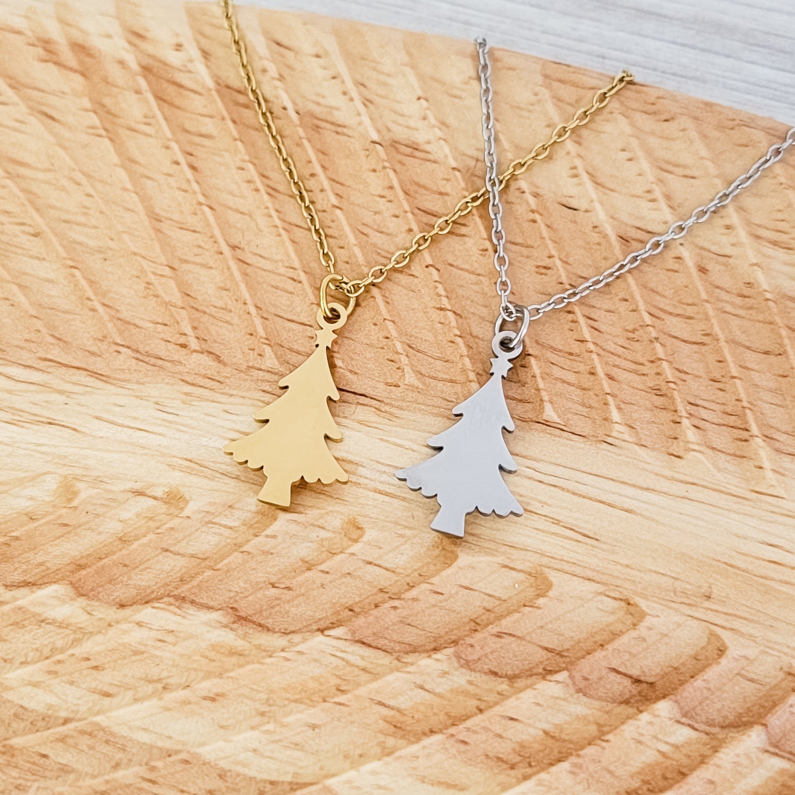 Holiday Tree Necklace (Silver or Gold), 1 Total, Metal Blank 183 - 