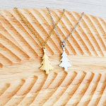 Holiday Tree Necklace (Silver or Gold), 1 Total, Metal Blank 183 - 