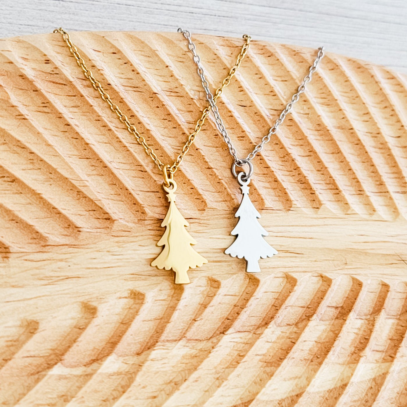Holiday Tree Necklace (Silver or Gold), 1 Total, Metal Blank 183 - 