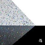 Holographic Black Hexy Glitter Dots Cast Acrylic | Glitter Acrylic Sheet | CMB Acrylic