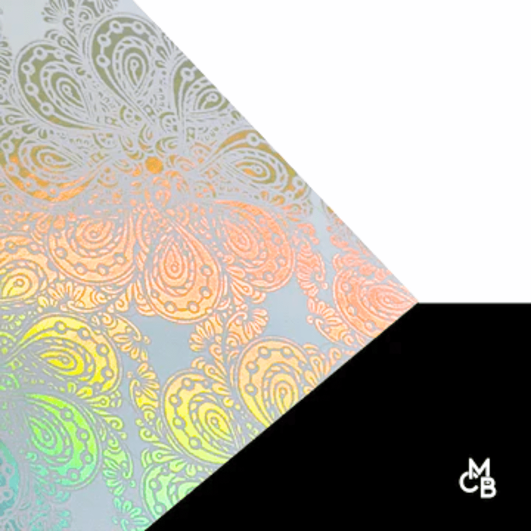 Holographic Pink Lace 2 Leatherette Sheets | Premium Quality laser safe leatherette