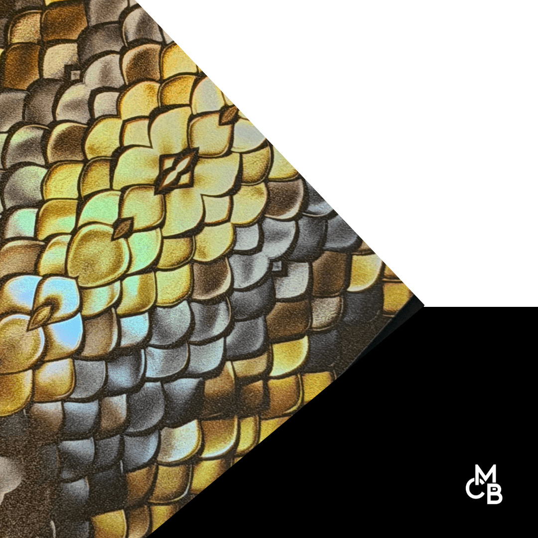 Holographic Realistic Snakeskin Leatherette Sheets | Premium Quality laser safe leatherette