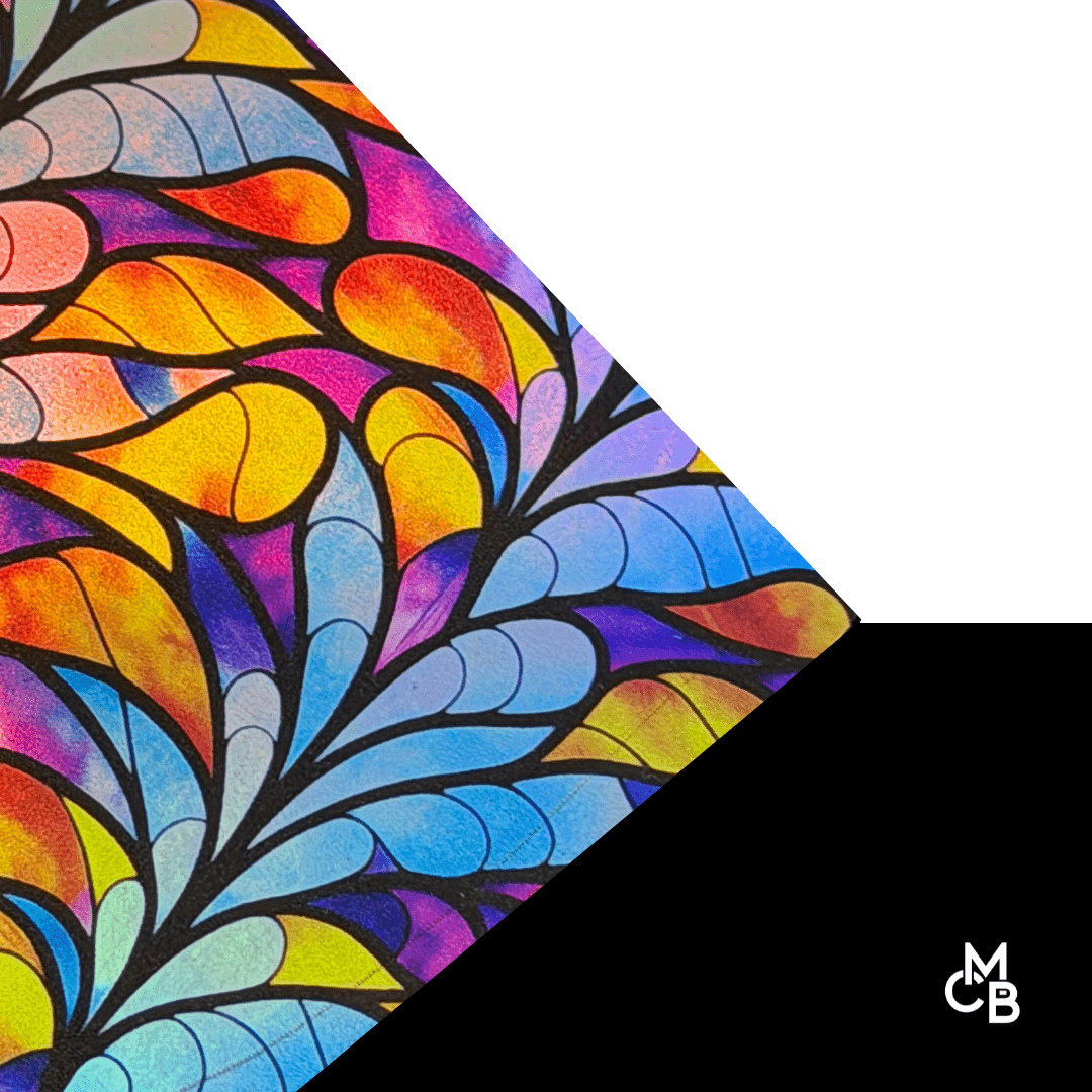 Holographic Stained Glass 3 Leatherette Sheets | Premium Quality laser safe leatherette
