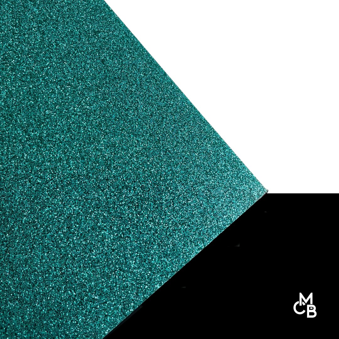 Holographic Teal Glitter Cast Acrylic | Glitter Acrylic Sheet | CMB Acrylic