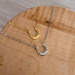 Horseshoe Necklace (Silver or Gold), 1 Total, Metal Blank 120 - 