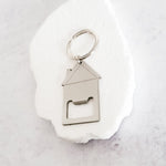 House Bottle Opener Keychain (Silver), 1 Piece Total, Metal Blank 34 - 