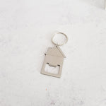 House Bottle Opener Keychain (Silver), 1 Piece Total, Metal Blank 34 - 