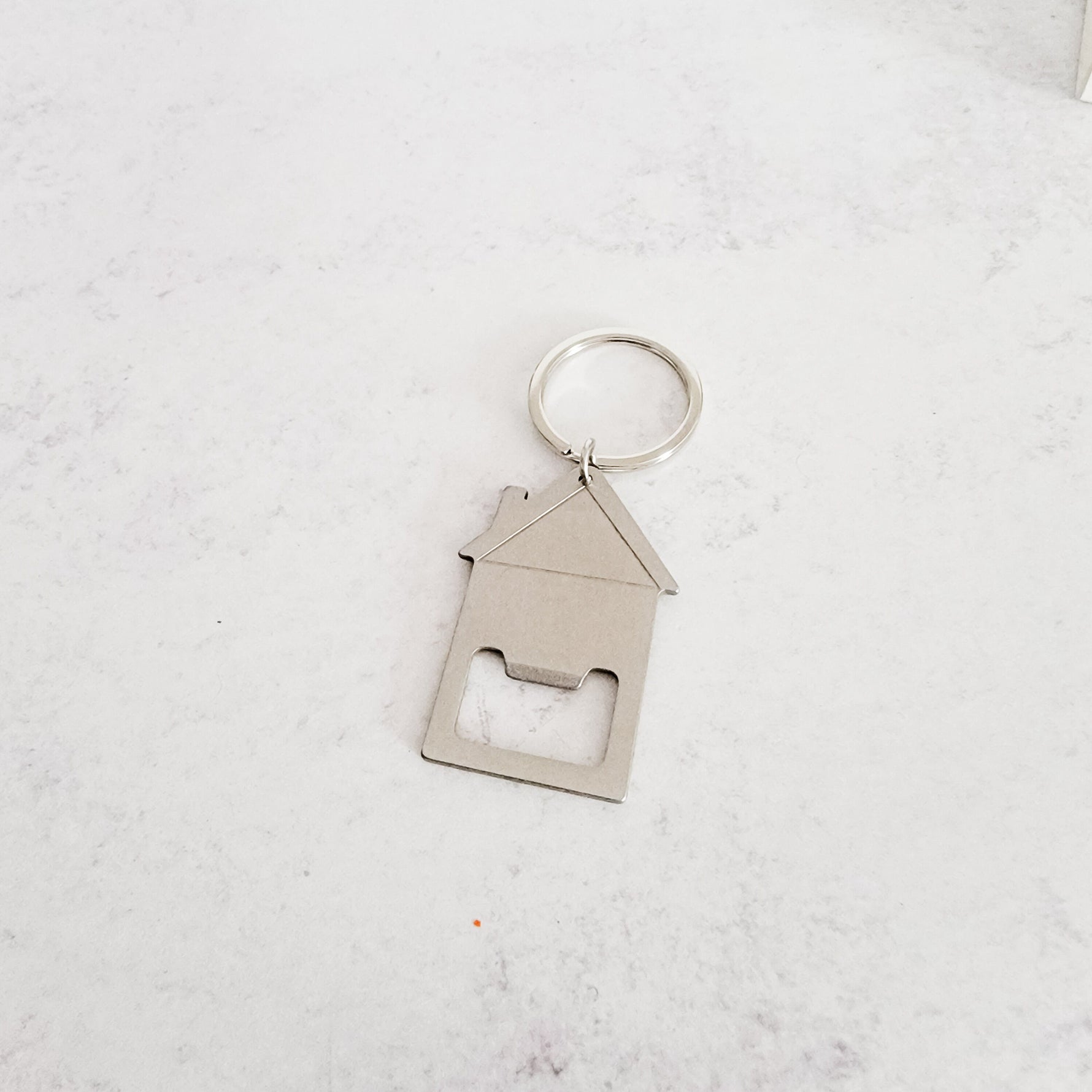 House Bottle Opener Keychain (Silver), 1 Piece Total, Metal Blank 34 - 