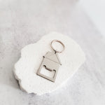 House Bottle Opener Keychain (Silver), 1 Piece Total, Metal Blank 34 - 