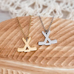 Ice Hockey Pendant Necklace (Silver or Gold), 1 Total, Metal Blank 86 - 