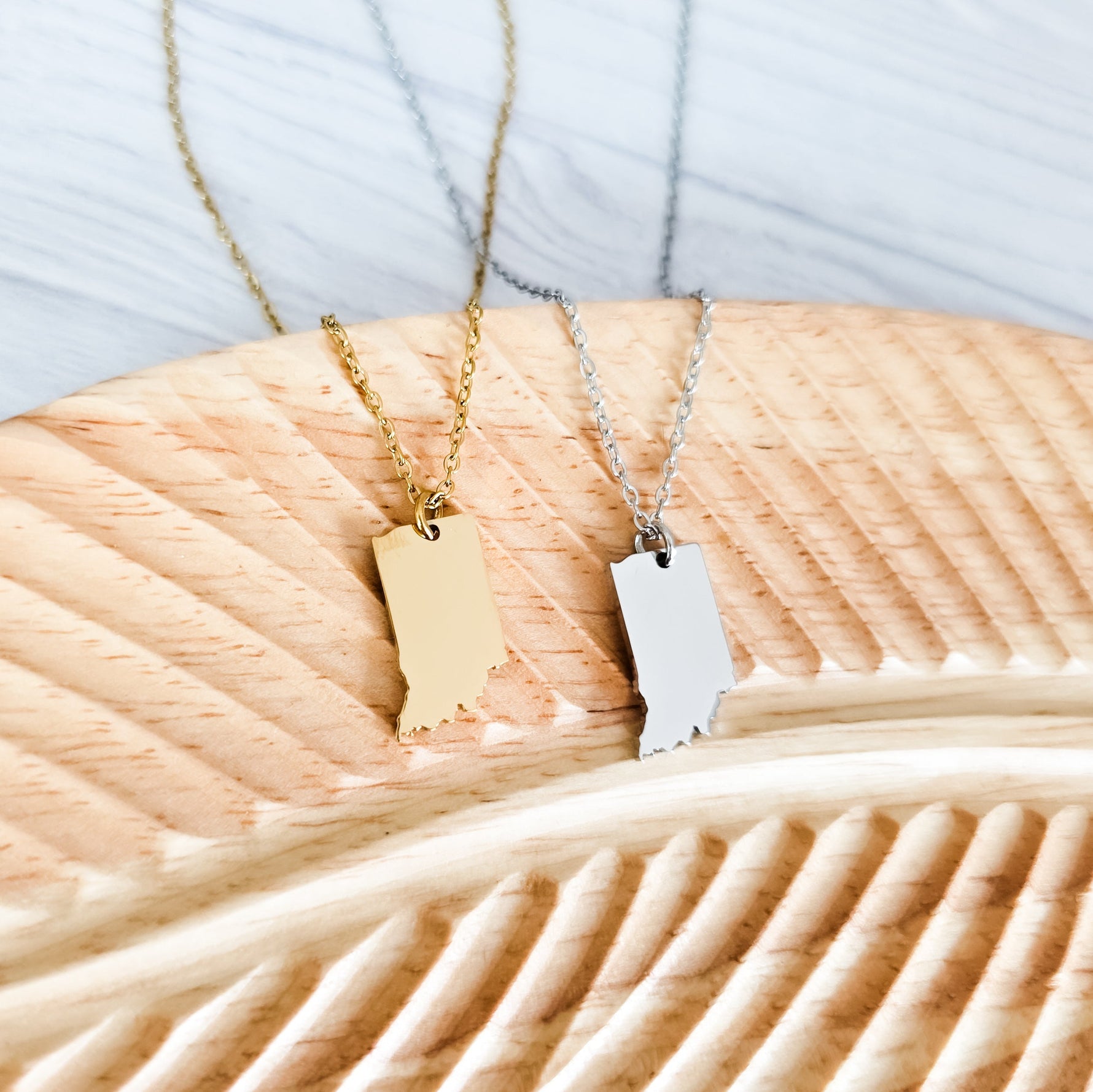 Indiana Pendant Necklace (Silver or Gold), 1 Total, Metal Blank 203 - 
