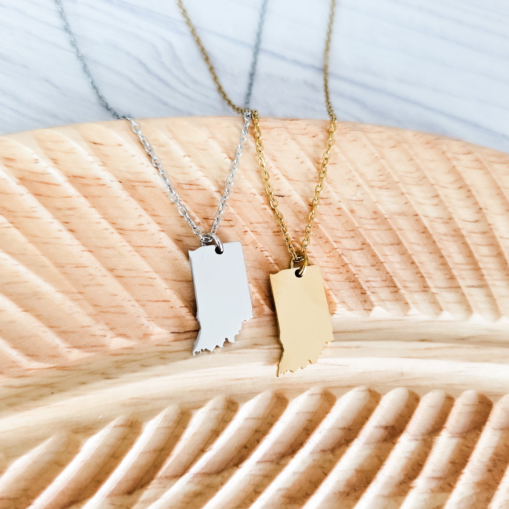 Indiana Pendant Necklace (Silver or Gold), 1 Total, Metal Blank 203 - 