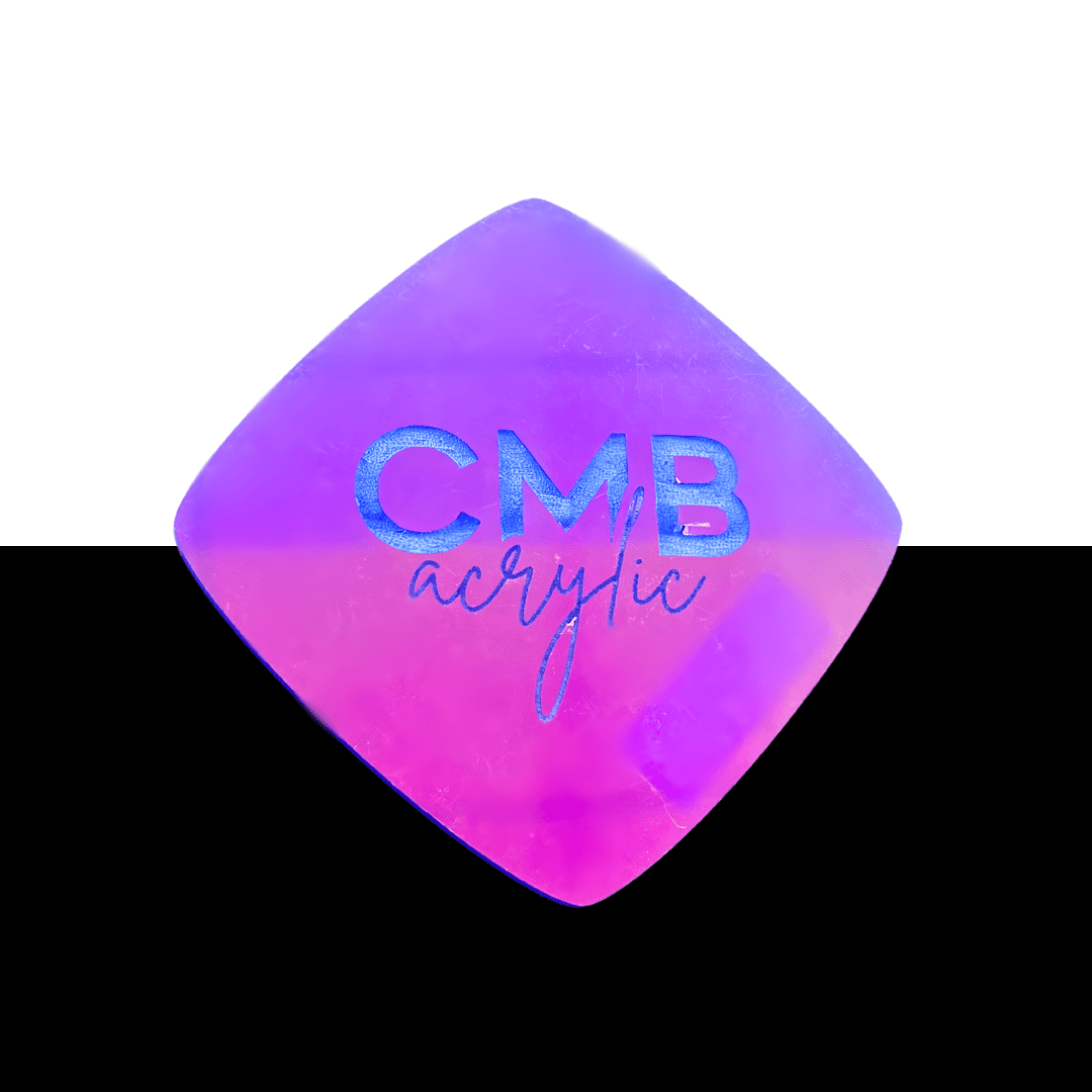 Iridescent Sunset Series Engraves Blue Two Tone Acrylic | Iridescent Acrylic Sheet | CMB Acrylic