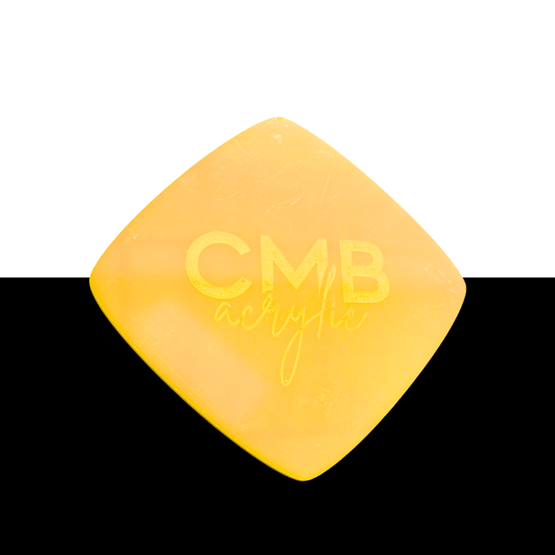 Iridescent Sunset Series Engraves Yellow Two Tone Acrylic | Iridescent Acrylic Sheet | CMB Acrylic