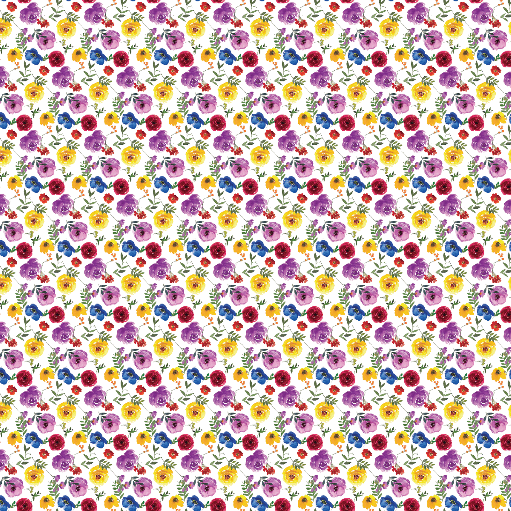 Itty Bitty Bold Flowers Pattern Acrylic Sheets - CMB Pattern Acrylic