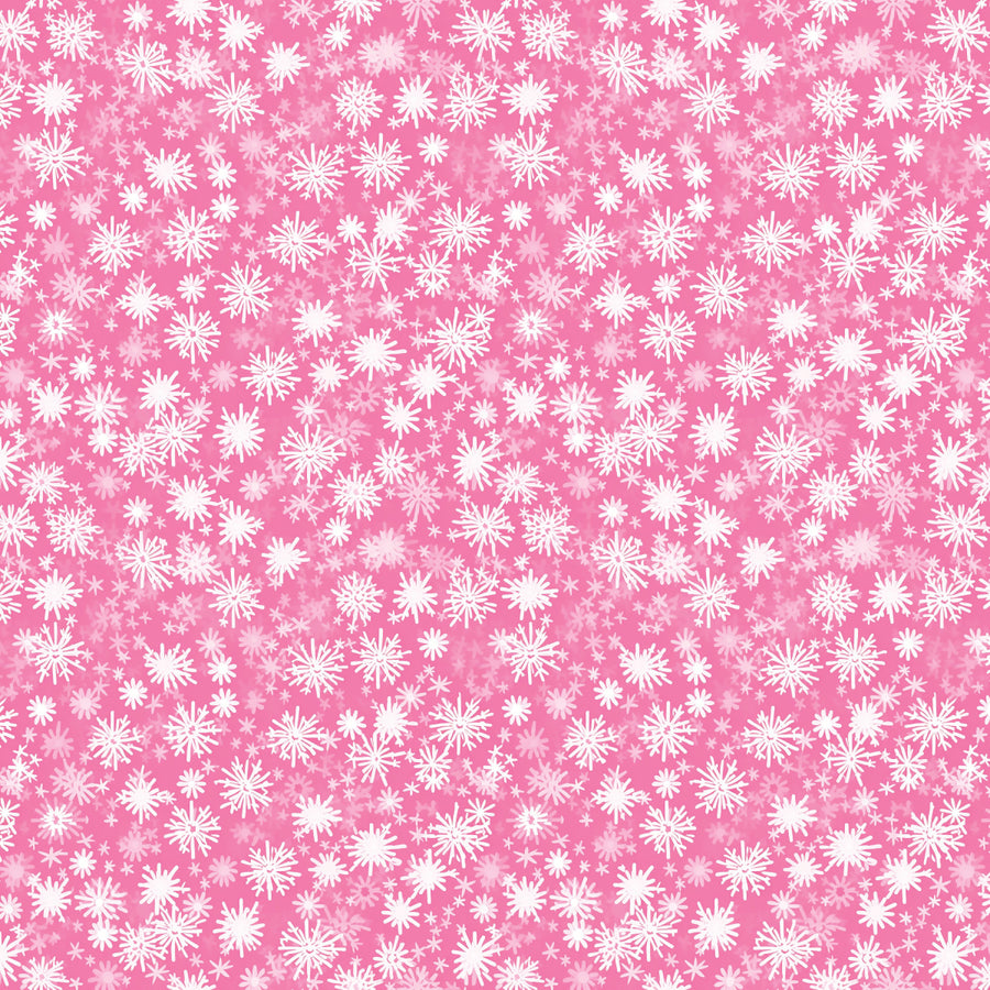 Itty Bitty Pink Snowflakes Pattern Acrylic Sheets - CMB Pattern Acrylic