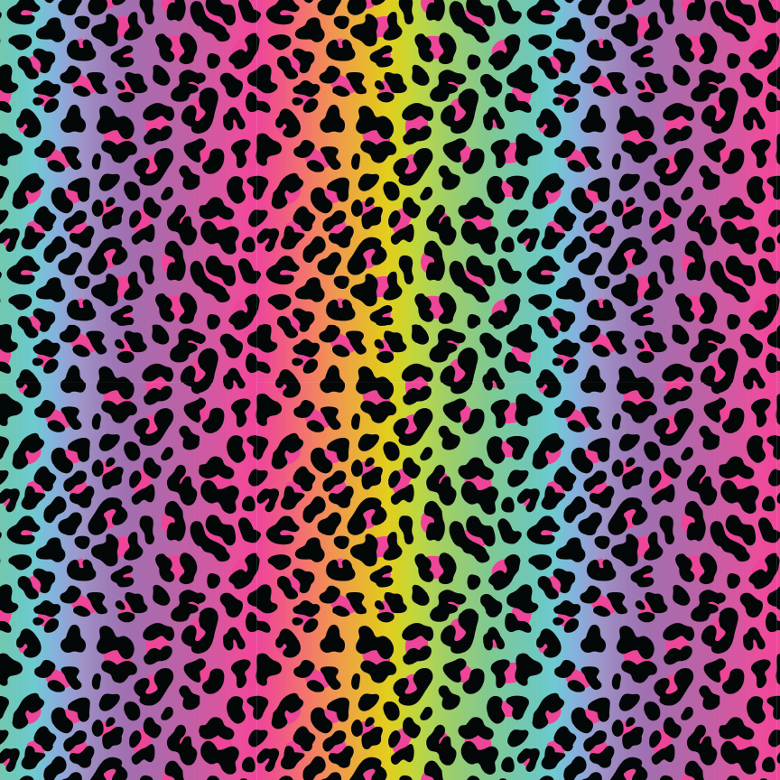 P0506 | Itty Bitty Rainbow Leopard Pattern Acrylic Sheet