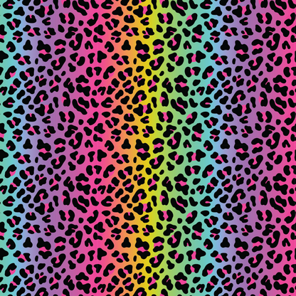 P0506 | Itty Bitty Rainbow Leopard Pattern Acrylic Sheet
