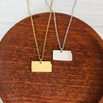 Kansas Pendant Necklace (Silver or Gold), 1 Total, Metal Blank 211 - 