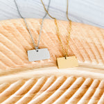 Kansas Pendant Necklace (Silver or Gold), 1 Total, Metal Blank 211 - 