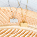 Kansas Pendant Necklace (Silver or Gold), 1 Total, Metal Blank 211 - 