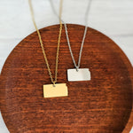 Kansas Pendant Necklace (Silver or Gold), 1 Total, Metal Blank 211 - 