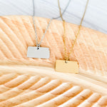 Kansas Pendant Necklace (Silver or Gold), 1 Total, Metal Blank 211 - 