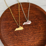 Kentucky Pendant Necklace (Silver or Gold), 1 Total, Metal Blank 210 - 
