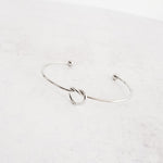 Knot Bangle Bracelet (Silver, Gold, or Rose Gold), 1 Total, Metal Blank 35 - 
