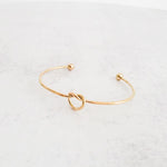Knot Bangle Bracelet (Silver, Gold, or Rose Gold), 1 Total, Metal Blank 35 - 