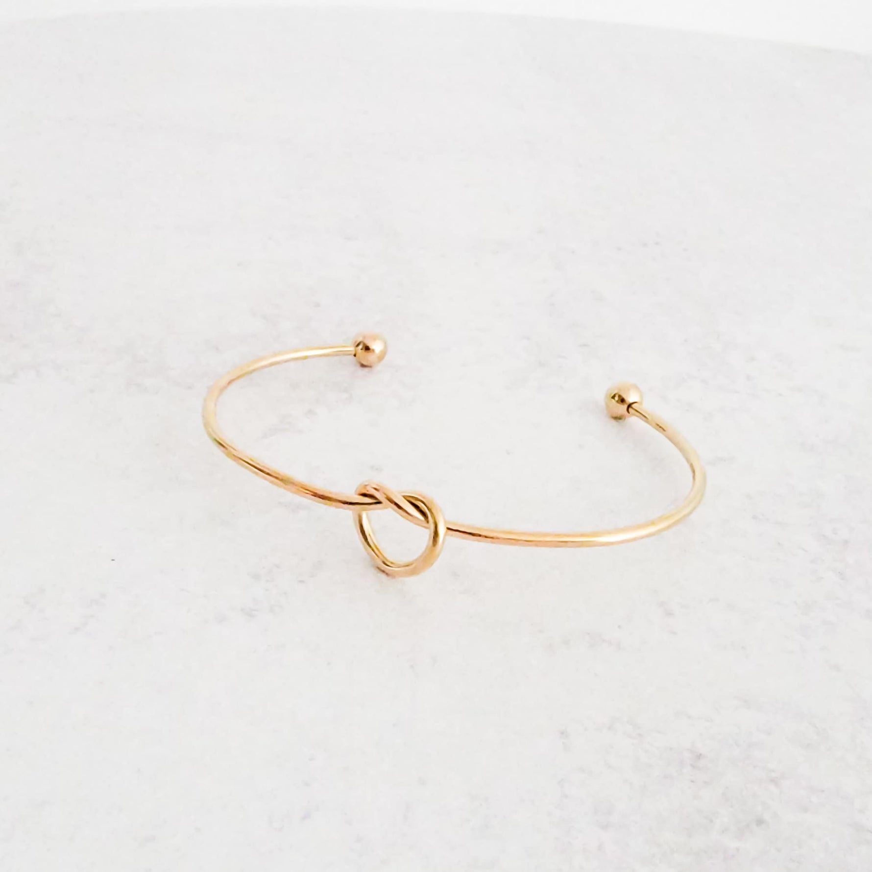 Knot Bangle Bracelet (Silver, Gold, or Rose Gold), 1 Total, Metal Blank 35 - 