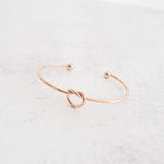 Knot Bangle Bracelet (Silver, Gold, or Rose Gold), 1 Total, Metal Blank 35 - 