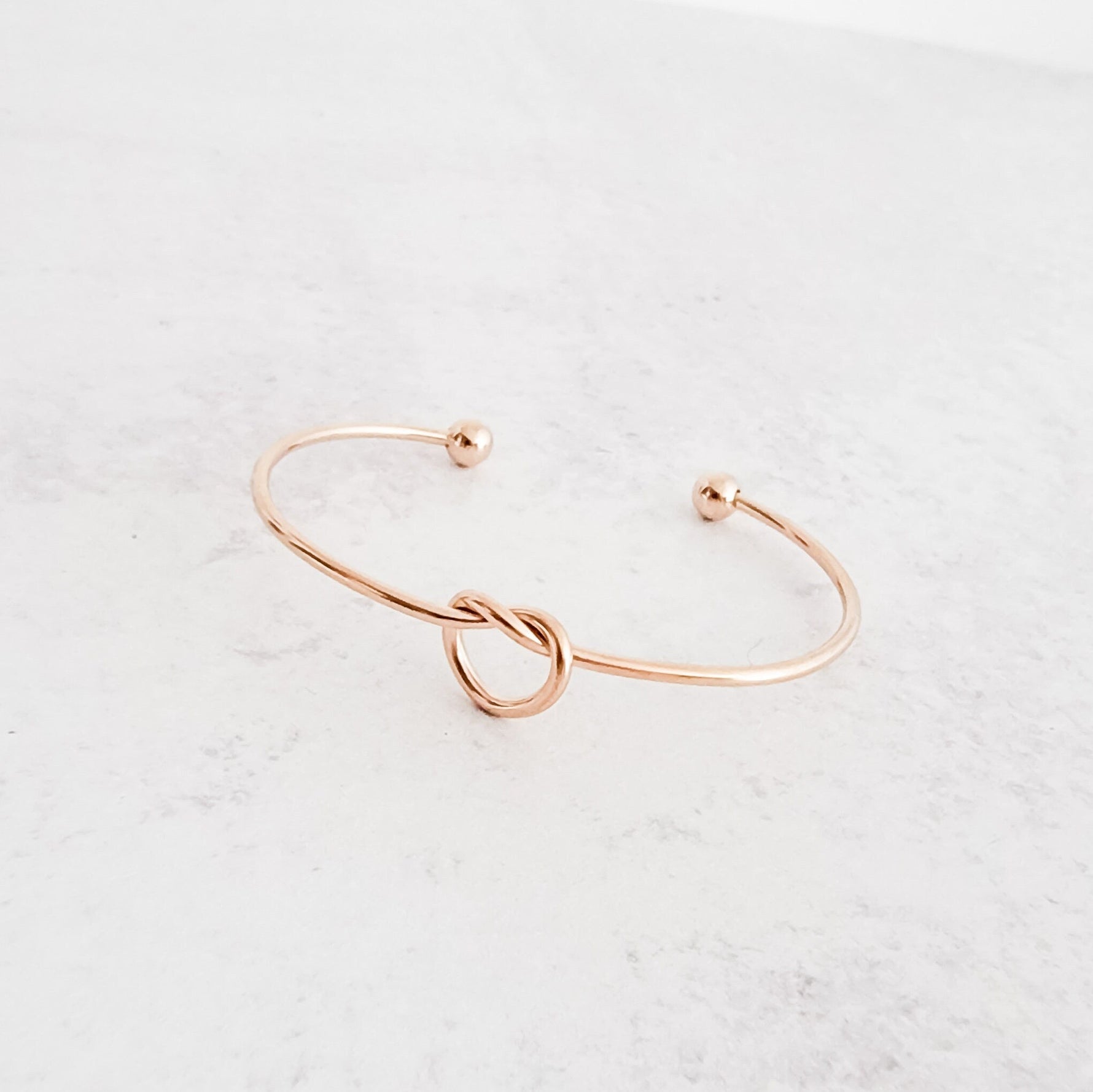 Knot Bangle Bracelet (Silver, Gold, or Rose Gold), 1 Total, Metal Blank 35 - 