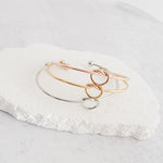 Knot Bangle Bracelet (Silver, Gold, or Rose Gold), 1 Total, Metal Blank 35 - 