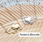 Large Cheer Megaphone Necklace (Silver or Gold), 1 Total, Metal Blank 63 - 
