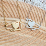 Large Cheer Megaphone Necklace (Silver or Gold), 1 Total, Metal Blank 63 - 