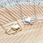 Large Cheer Megaphone Necklace (Silver or Gold), 1 Total, Metal Blank 63 - 