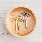 Large Draped Bow Stainless Steel Pendant (Silver or Gold), 10 Pieces, Bow 45 - 