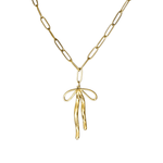 Large Draped Bow Stainless Steel Pendant (Silver or Gold), 10 Pieces, Bow 45 - 