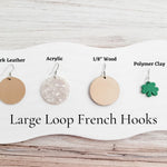 Large Loop Rainbow Flat French 4.5mm Stainless Steel Ear Wires, 20 Piece, Earring Hook 69 - 